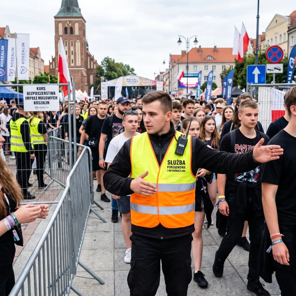 Służby porządkowe i informacyjne kierujące tłumem - kurs bezpieczeństwo imprez masowych Koszalin