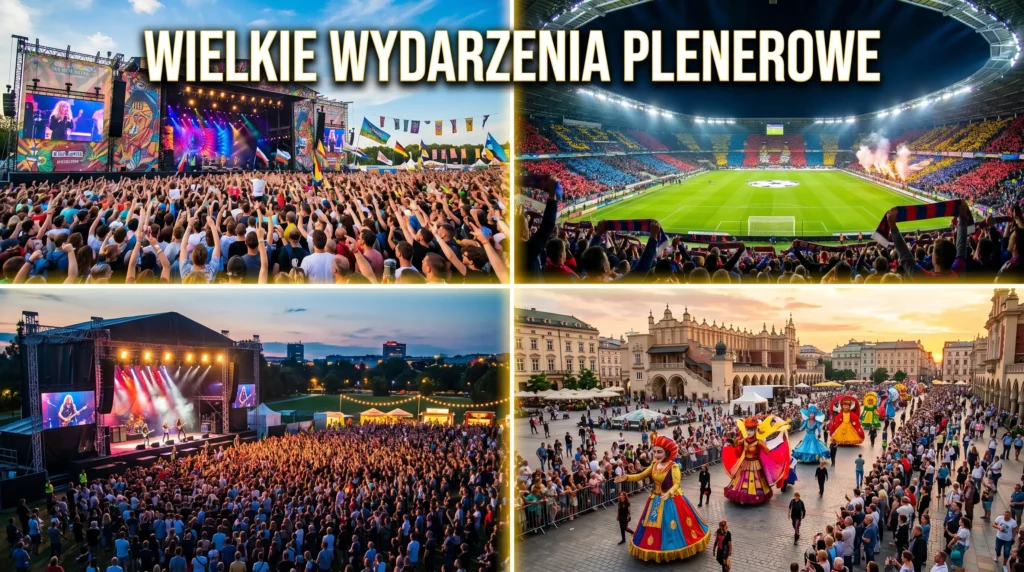 Festiwale muzyczne, mecze piłkarskie, koncerty plenerowe i duże wydarzenia kulturalne - obrazek wyróżniający do bloga